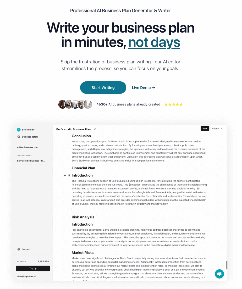 BizPlanner AI
